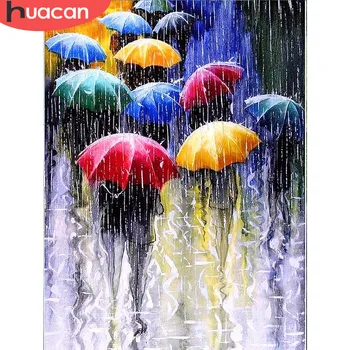 HUACAN Full Drill Square 5D DIY Diamond Painting Street Diamond Embroidery Rain Umbrella Picture Of Rhinestone Decor Home
HUACAN Full Drill Square 5D DIY Diamond Painting Street Diamond Embroidery Rain Umbrella Picture Of Rhinestone Decor Home