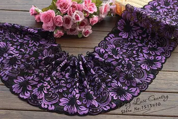 19cm wide 2 yds/lot, black+ purple Handmade Hair Decoration Wide Elastic Stretch Lace Trim wedding dress skirt lace trim
19cm wide 2 yds/lot, black+ purple Handmade Hair Decoration Wide Elastic Stretch Lace Trim wedding dress skirt lace trim