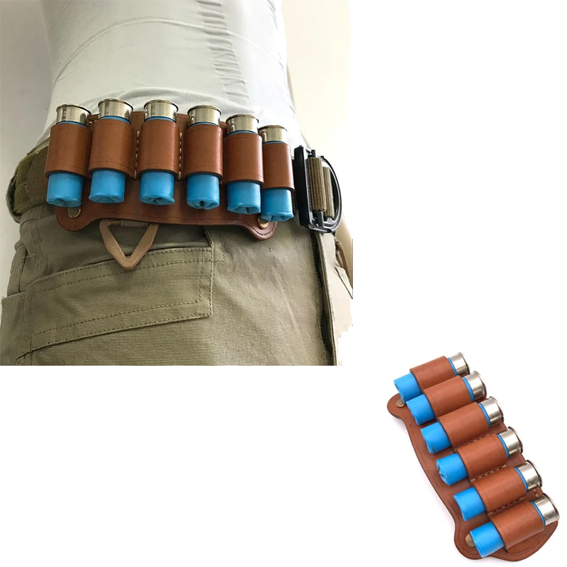 Hunting cowhide Cartridge Belt Airsoft Tactical 6 Shot gun Shell cowhide Bandolier Gauge Ammo Holder Military gun accessories
Hunting cowhide Cartridge Belt Airsoft Tactical 6 Shot gun Shell cowhide Bandolier Gauge Ammo Holder Military gun accessories