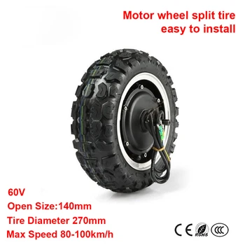 

Electric Bicycle Motor bicicleta electrica 60V 11 inch 270mm Tire Electric Scooter Hub Motor Wheel Forward 100km/h HIgh speed