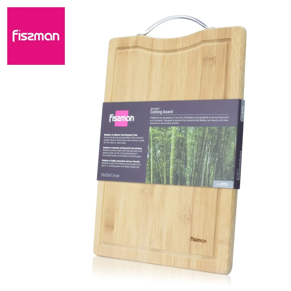 FISSMAN Rectangle Bamboo cutting board with iron handle Eco-friendly Chopping Block
FISSMAN Rectangle Bamboo cutting board with iron handle Eco-friendly Chopping Block