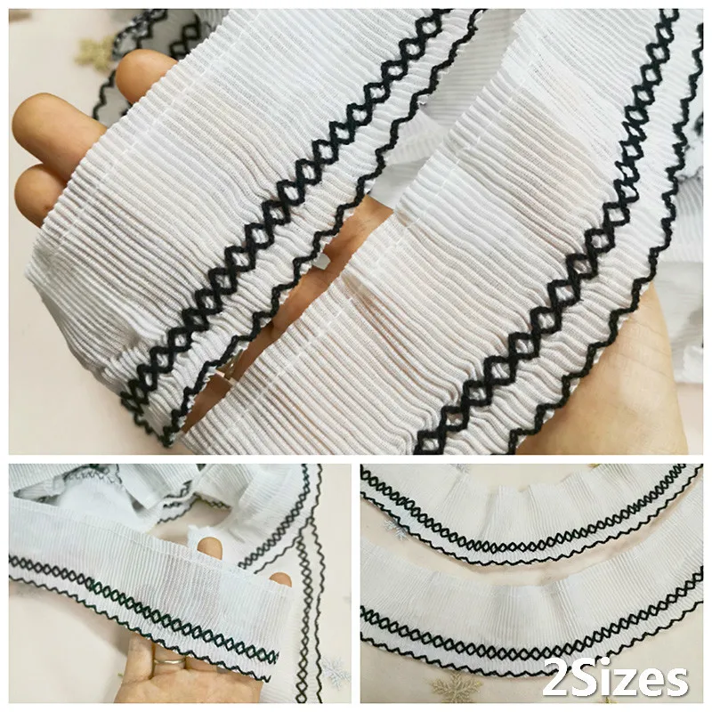 Beautiful White Pleated Chiffon Ruffle Trim Lace Fabric Embroidery Applique Patch Ribbon Women Dress Garment Sewing Accessories
Beautiful White Pleated Chiffon Ruffle Trim Lace Fabric Embroidery Applique Patch Ribbon Women Dress Garment Sewing Accessories