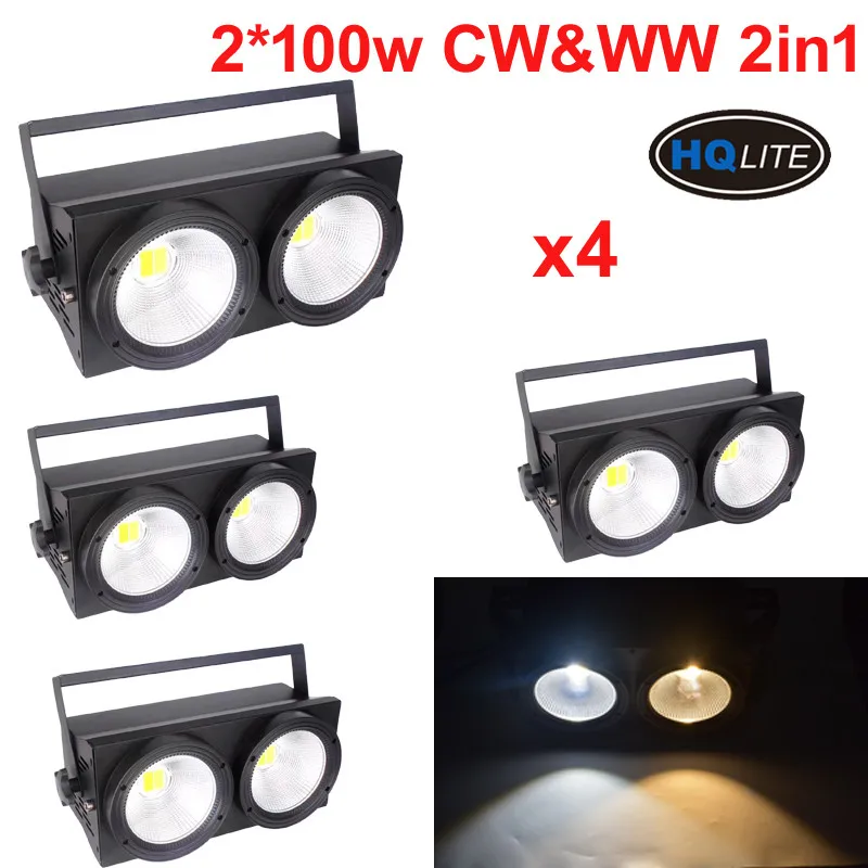 4pcs pack COB Audience Blinder light 2*100w warm cool white 2in1 color led par for stage weeding theatre TV Studio
4pcs pack COB Audience Blinder light 2*100w warm cool white 2in1 color led par for stage weeding theatre TV Studio