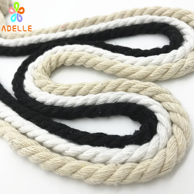 8/10/12mm 100% cotton rope thick 3ply twisted black/white/natural DIY accessory handwork decorative bondage free shipping 20m
8/10/12mm 100% cotton rope thick 3ply twisted black/white/natural DIY accessory handwork decorative bondage free shipping 20m