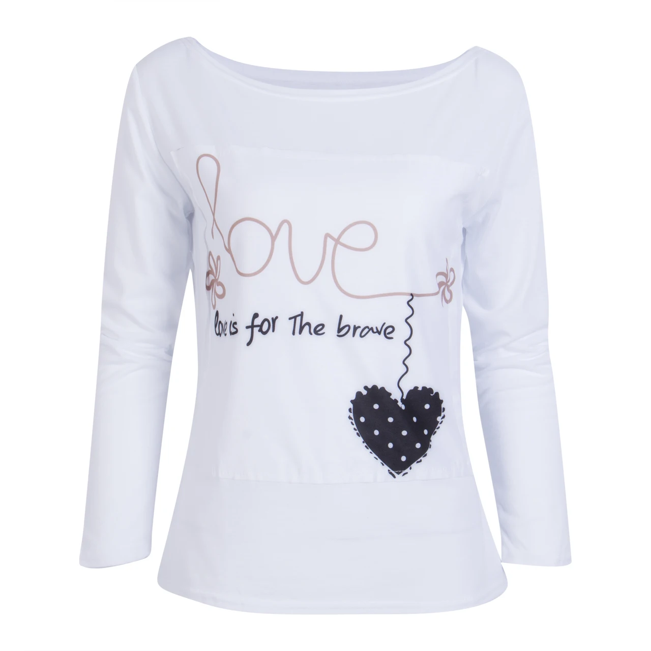 Women white print LOVE Fashion Long Sleeve Casual Tops T Shirt Ladies Floral Top female T-shirt for women
Women white print LOVE Fashion Long Sleeve Casual Tops T Shirt Ladies Floral Top female T-shirt for women