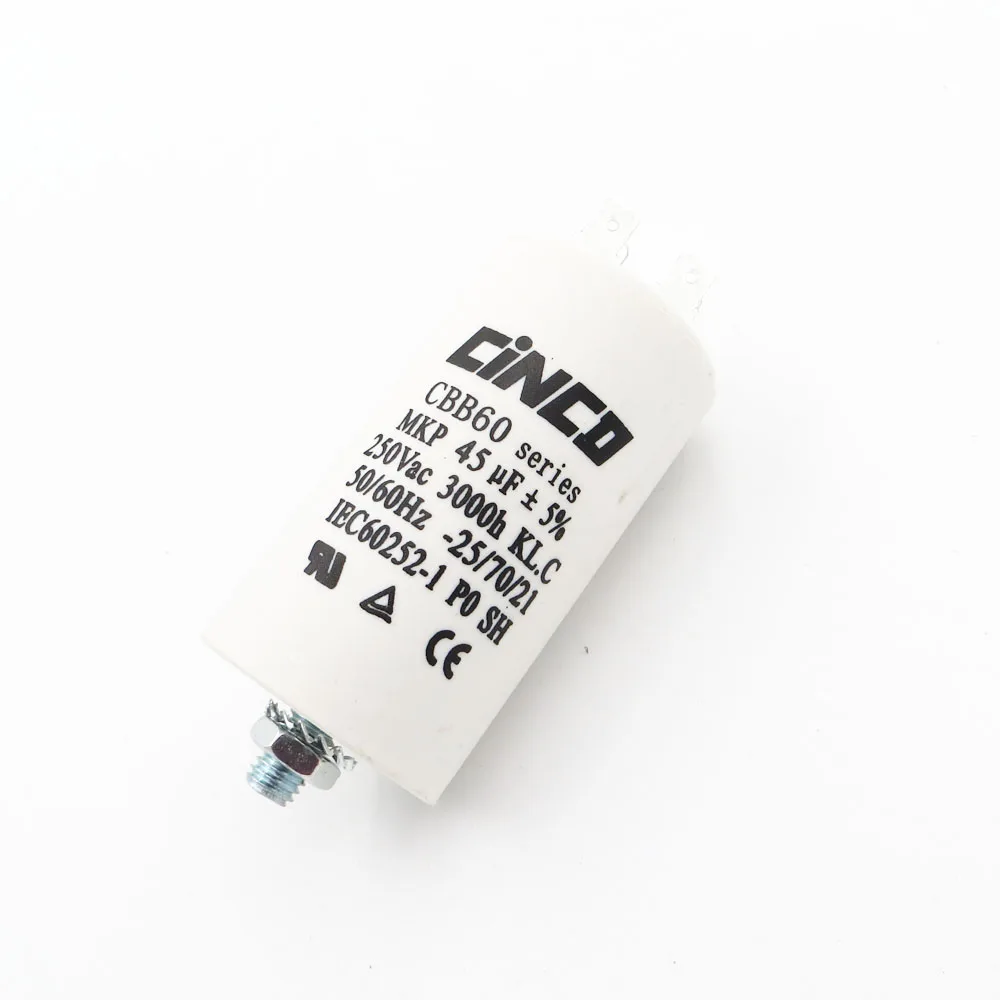 45 MFD 250VAC CBB60 Motor Run Capacitors Polypropylene Film Ac 250V 220V Water Pump electrical Capasitor engine uf mkf
45 MFD 250VAC CBB60 Motor Run Capacitors Polypropylene Film Ac 250V 220V Water Pump electrical Capasitor engine uf mkf