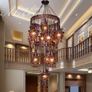 Bohemia Mediterranean restaurant bedroom lamp retro multicolor bronze wrought iron pendant lamp a237
Bohemia Mediterranean restaurant bedroom lamp retro multicolor bronze wrought iron pendant lamp a237