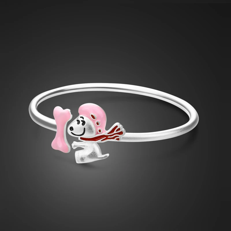 Solid silver children jewelry gift. 100% 999 sterling silver cute pink dog & bow bracelet. Suitable for 0-10 year old baby girl
Solid silver children jewelry gift. 100% 999 sterling silver cute pink dog & bow bracelet. Suitable for 0-10 year old baby girl