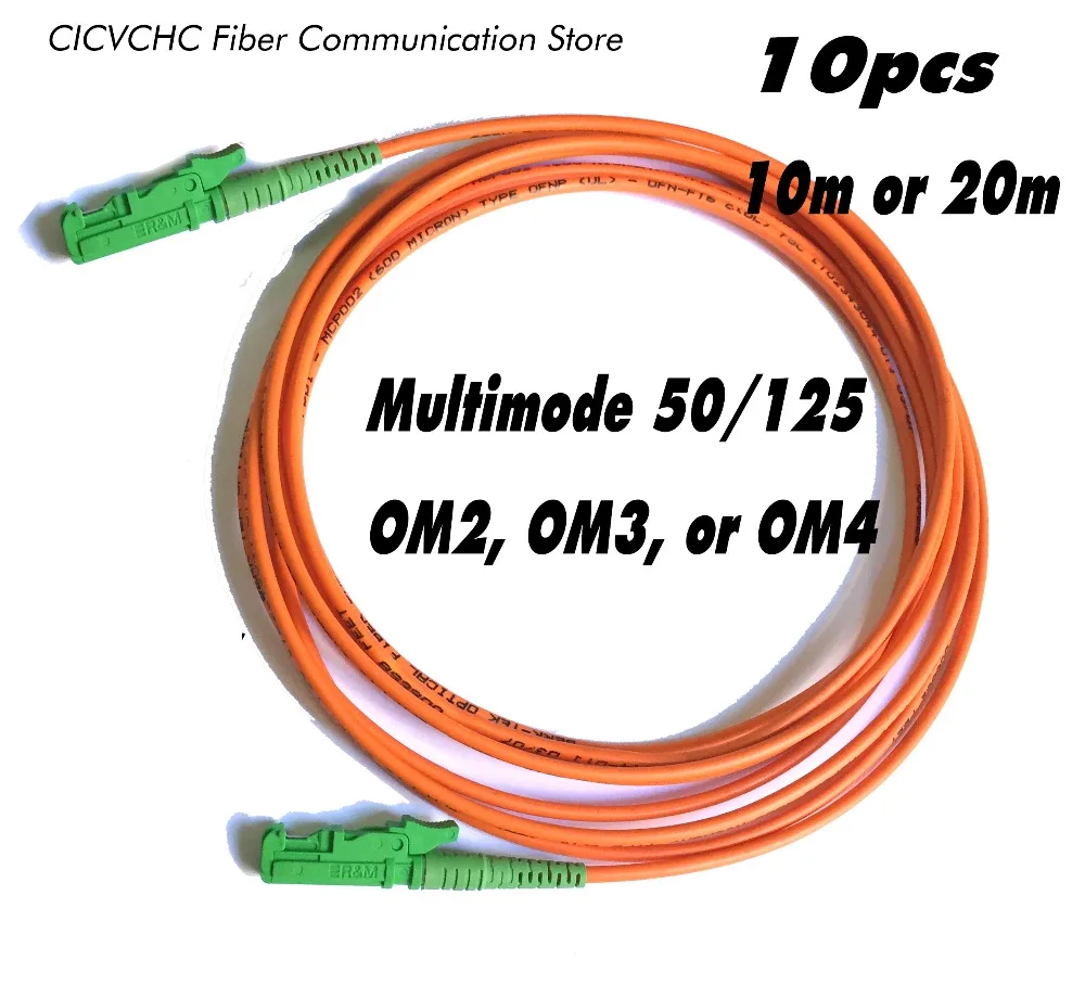10pcs LSH(E2000)/APC-LSH(E2000)/APC-MM(50/125) OM2, OM3, OM4-10m, 20m-3.0mm Cable / Jumper
10pcs LSH(E2000)/APC-LSH(E2000)/APC-MM(50/125) OM2, OM3, OM4-10m, 20m-3.0mm Cable / Jumper