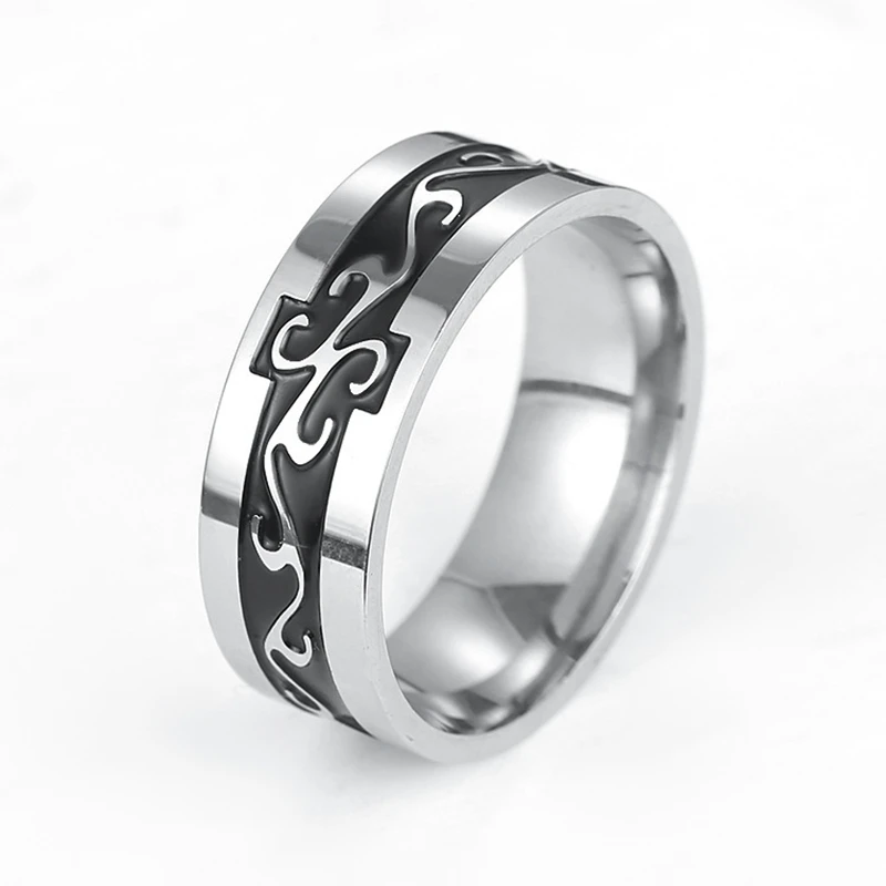 FUNIQUE Titanium Stainless Steel Men's Ring Vintage Geomeric Male Ring For Men Wedding Jewelry Silver Color Dragon Pattern Ring
FUNIQUE Titanium Stainless Steel Men's Ring Vintage Geomeric Male Ring For Men Wedding Jewelry Silver Color Dragon Pattern Ring