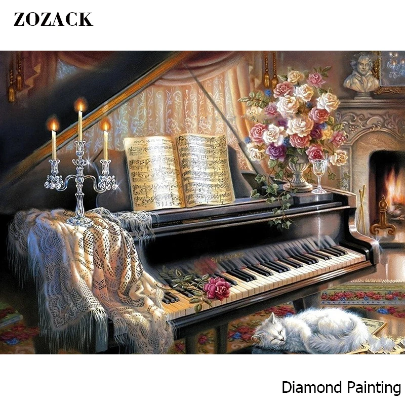 5D DIY Needlework Diamond Embroidery Diamond Painting full square Cross Stitch Piano Sleeping Cat Landscape Rhinestones Decor
5D DIY Needlework Diamond Embroidery Diamond Painting full square Cross Stitch Piano Sleeping Cat Landscape Rhinestones Decor