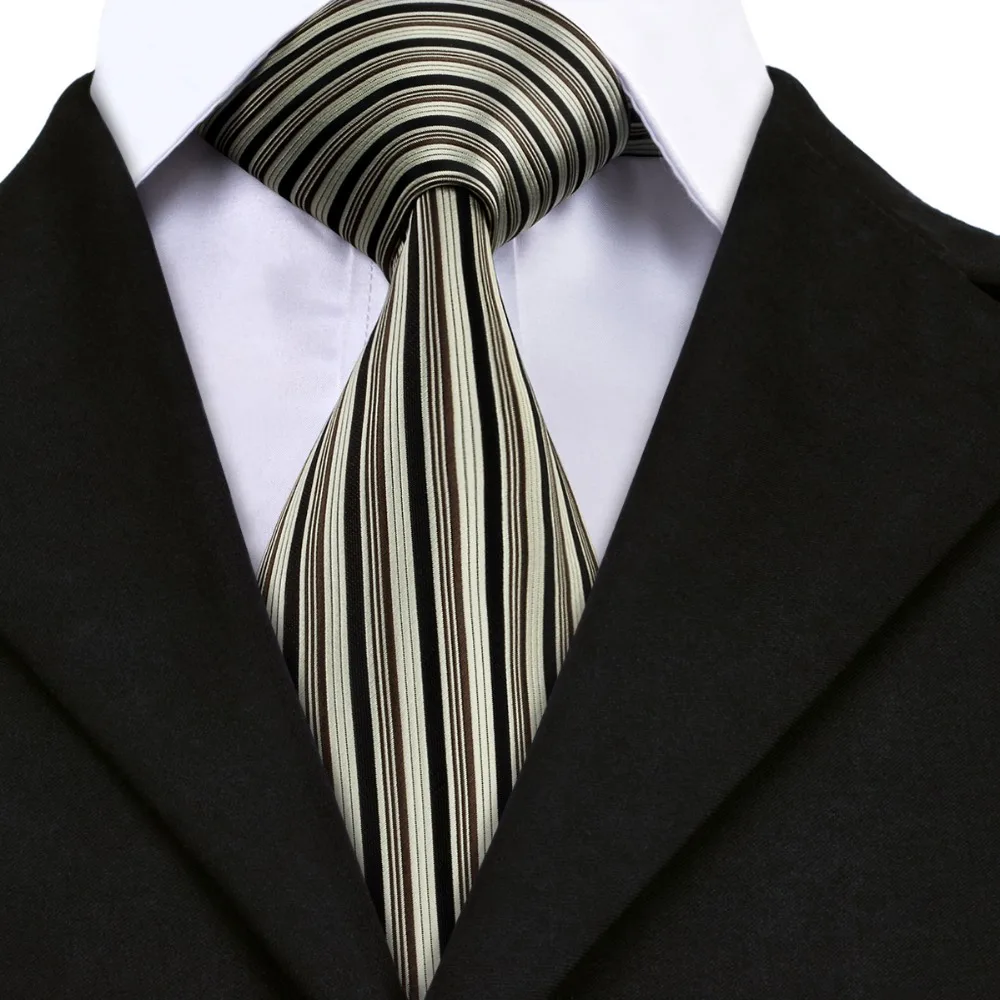 DN-529 Tie Brown Black Gold Striped 2017 Classic Fashion Men's 100% Jacquard Silk Neckties For Men Formal Wedding Party Groom
DN-529 Tie Brown Black Gold Striped 2017 Classic Fashion Men's 100% Jacquard Silk Neckties For Men Formal Wedding Party Groom
