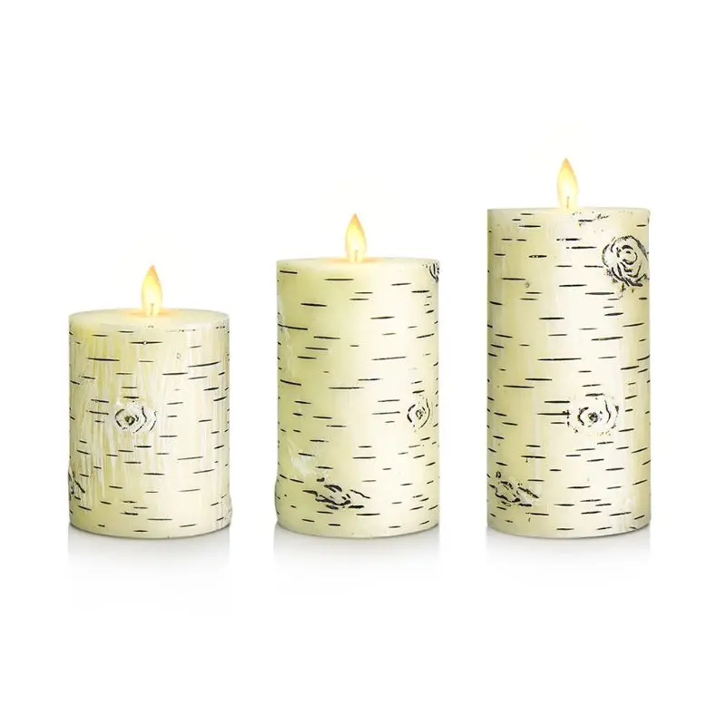 3pcs Flameless Candles Battery Operated Flickering LED Electric Tea Light Wedding Christmas White Birch Bark Decor4
3pcs Flameless Candles Battery Operated Flickering LED Electric Tea Light Wedding Christmas White Birch Bark Decor4