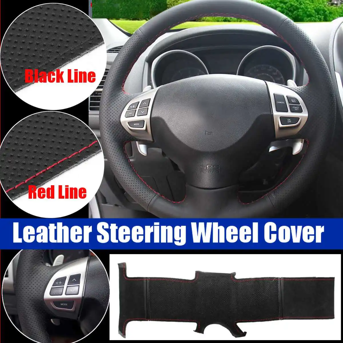 Black/Red Genuine Leather Steering Wheel Cover DIY For Mitsubishi Lancer EX/Outlander/ASX/Pajero Sport/Colt Interior Accessory
Black/Red Genuine Leather Steering Wheel Cover DIY For Mitsubishi Lancer EX/Outlander/ASX/Pajero Sport/Colt Interior Accessory