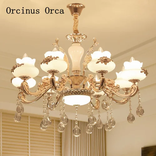 European zinc alloy chandelier living room dining room bedroom French luxury LED gold crystal chandelier free shipping
European zinc alloy chandelier living room dining room bedroom French luxury LED gold crystal chandelier free shipping