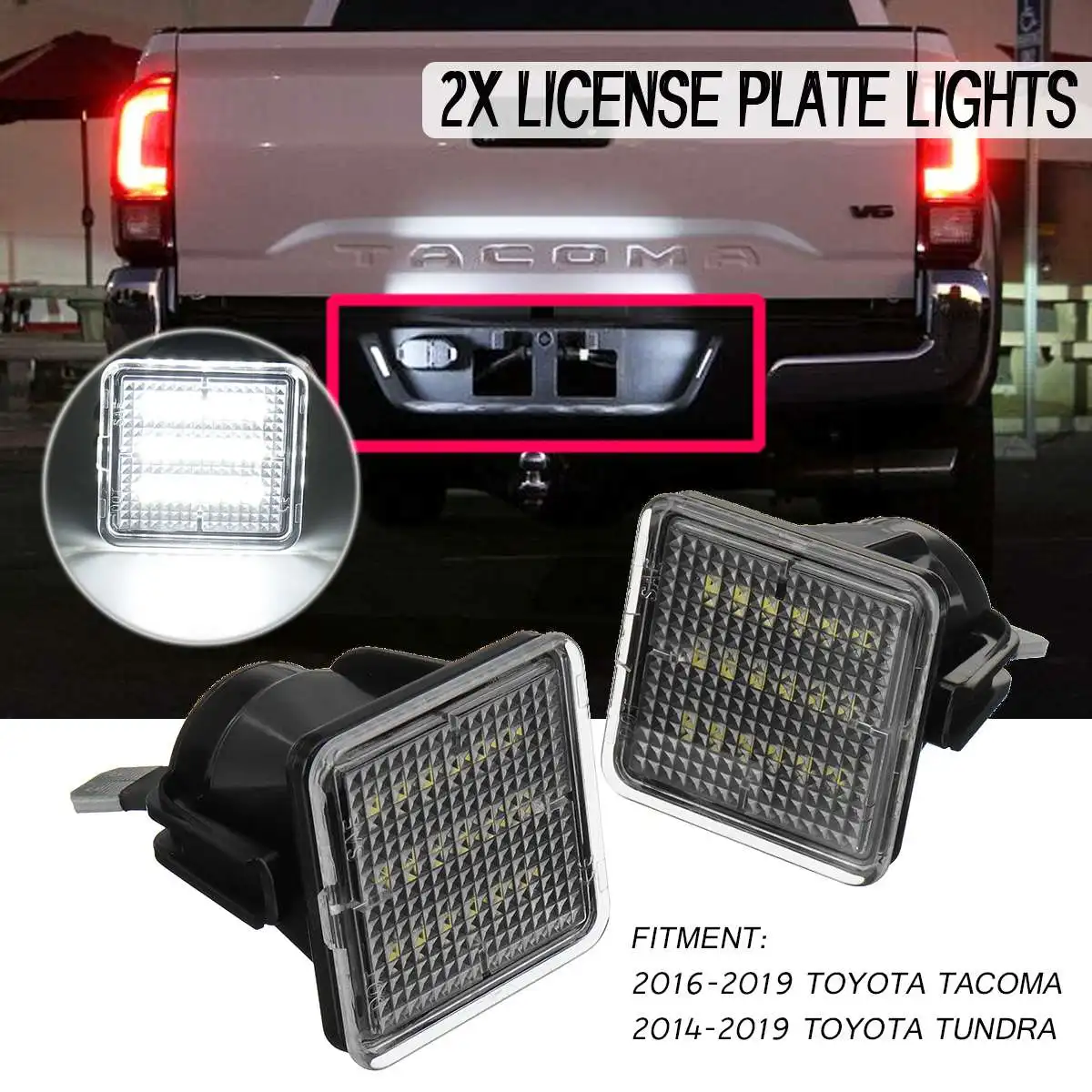 2pcs Error Free Led License Plate Light Lamp 18 Led Number Plate Bulbs for Toyota for Tacoma 2016-2019 for Tundra 2014-2019
2pcs Error Free Led License Plate Light Lamp 18 Led Number Plate Bulbs for Toyota for Tacoma 2016-2019 for Tundra 2014-2019