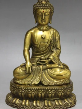 9 Chinese Buddhism Temple Brass Copper Sakyamuni Tathagata RuLai Buddha Statue
9 Chinese Buddhism Temple Brass Copper Sakyamuni Tathagata RuLai Buddha Statue