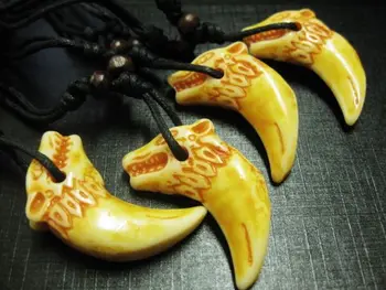 FREE SHIPPING 20 PCS Tibet Men's Cool Wolf Tooth Yak Bone Gothic Pendant&Necklace 
FREE SHIPPING 20 PCS Tibet Men's Cool Wolf Tooth Yak Bone Gothic Pendant&Necklace