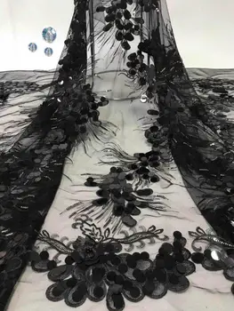 Sequins Lace Fabric High Quality 3d French Lace Fabric Embroidery African Party Lace Fabric 5yards For Nigerian Lace black(6-19
Sequins Lace Fabric High Quality 3d French Lace Fabric Embroidery African Party Lace Fabric 5yards For Nigerian Lace black(6-19