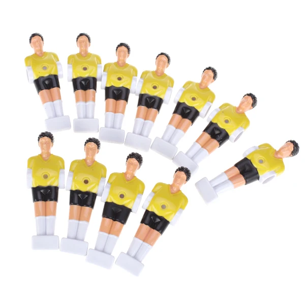 11PCS Yellow/White Foosball Soccer Table REPLACEMENT PARTS MAN Players Set Soccer Men Replacement
