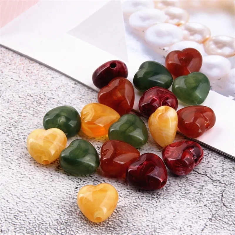 10pcs 14mm Resin Heart Shape Beads Imitation Stone Beaded Spacer Bead DIY Earrings Bracelet Making Accessories Jewelry Findings
10pcs 14mm Resin Heart Shape Beads Imitation Stone Beaded Spacer Bead DIY Earrings Bracelet Making Accessories Jewelry Findings
