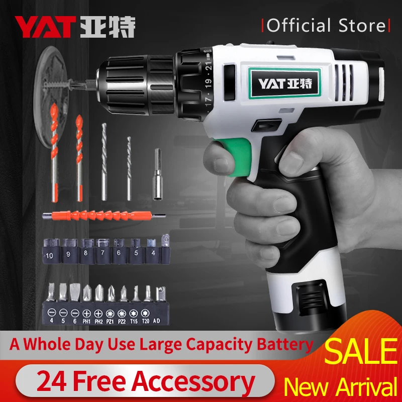 12V Electric Screwdriver Cordless Drill 2 Speed Rechargeable Battery Screwdriver Electric Drill Impact Power Driver 3/8-Inch
12V Electric Screwdriver Cordless Drill 2 Speed Rechargeable Battery Screwdriver Electric Drill Impact Power Driver 3/8-Inch