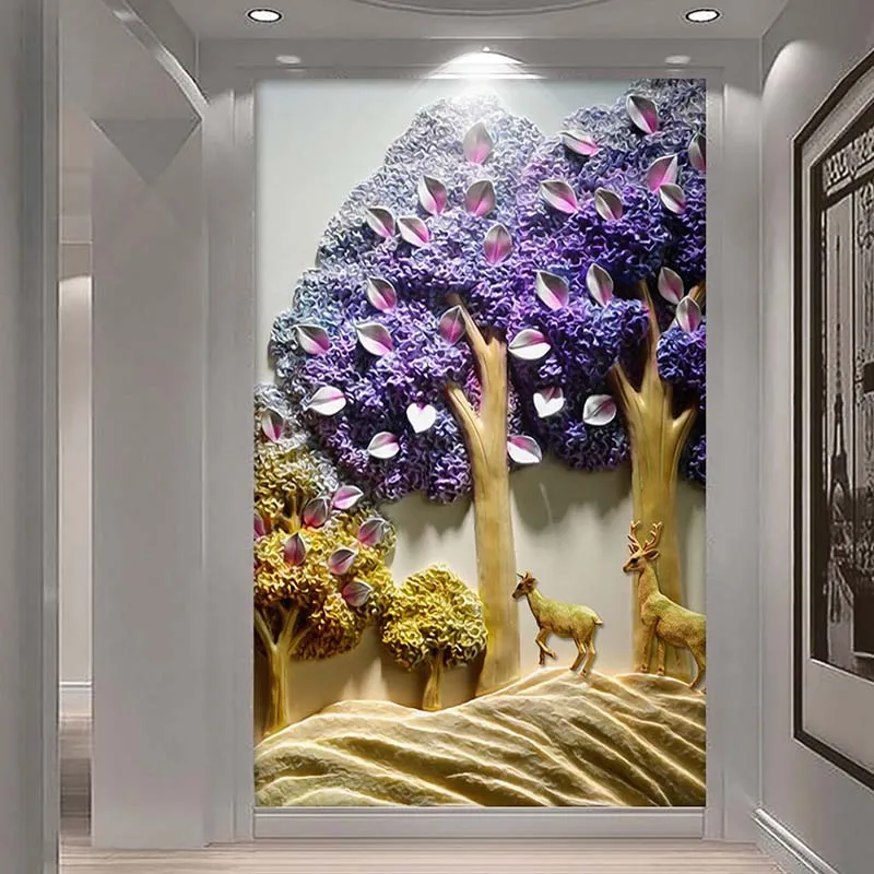 Custom 3D Wallpaper Stereoscopic Non-woven Embossed Tree Elk Deer Entrance Corridor Background Wall Paper Papier Peint Mural 3D
Custom 3D Wallpaper Stereoscopic Non-woven Embossed Tree Elk Deer Entrance Corridor Background Wall Paper Papier Peint Mural 3D