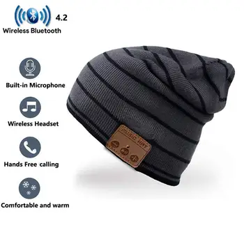 Bluetooth Beanie Music Hat, Unisex Beanie Bluetooth Musical Hat with Speaker Mic Winter Sport Cap Warm & Comfortable for Gifts