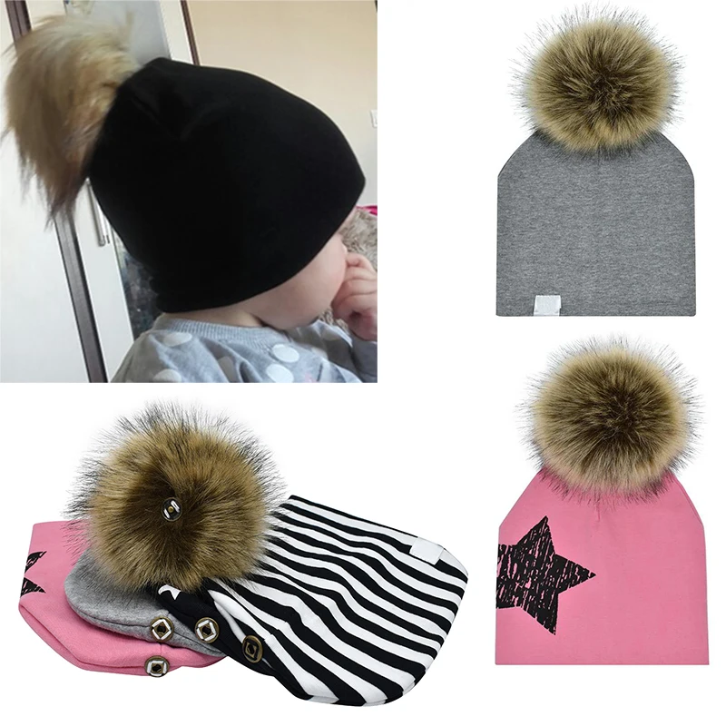 Baby Hat Scarf Faux Fur Detachable Pompom Hats For Kids Winter Boys And Girls Caps Star Printed Cotton Children's Hats Cap
Baby Hat Scarf Faux Fur Detachable Pompom Hats For Kids Winter Boys And Girls Caps Star Printed Cotton Children's Hats Cap