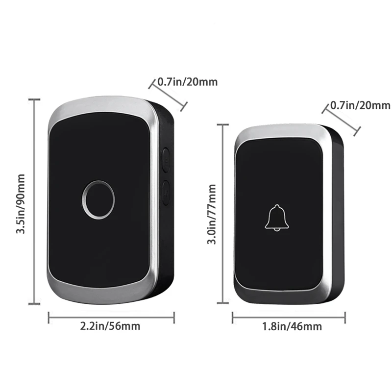 Cacazi Wireless Waterproof Doorbell 300M Remote Led Flash Home Cordless Door Bell Chime Us Plug
Cacazi Wireless Waterproof Doorbell 300M Remote Led Flash Home Cordless Door Bell Chime Us Plug