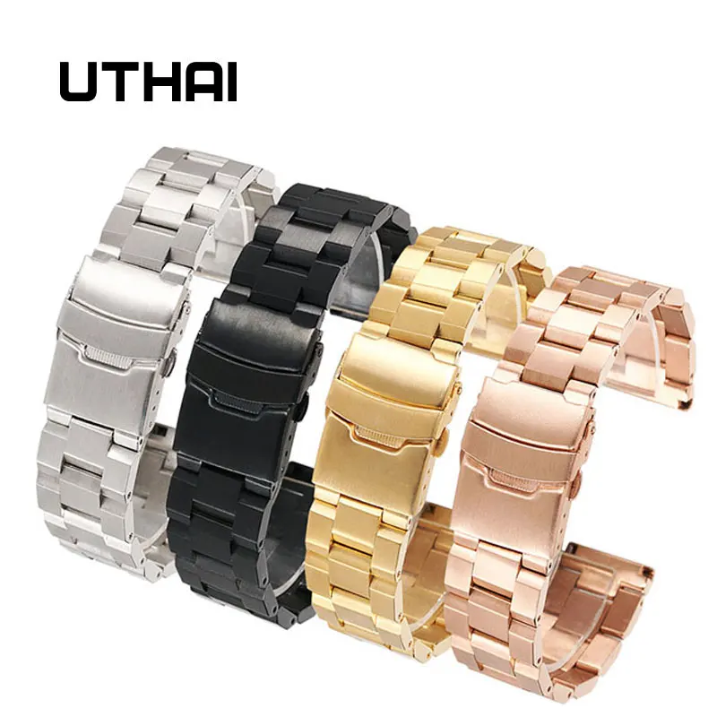 UTHAI S03 Metal Watchbands Bracelet Women 20mm watch strap Fashion Silver Solid Stainless Steel Luxury 22mm Watch Band Strap
UTHAI S03 Metal Watchbands Bracelet Women 20mm watch strap Fashion Silver Solid Stainless Steel Luxury 22mm Watch Band Strap