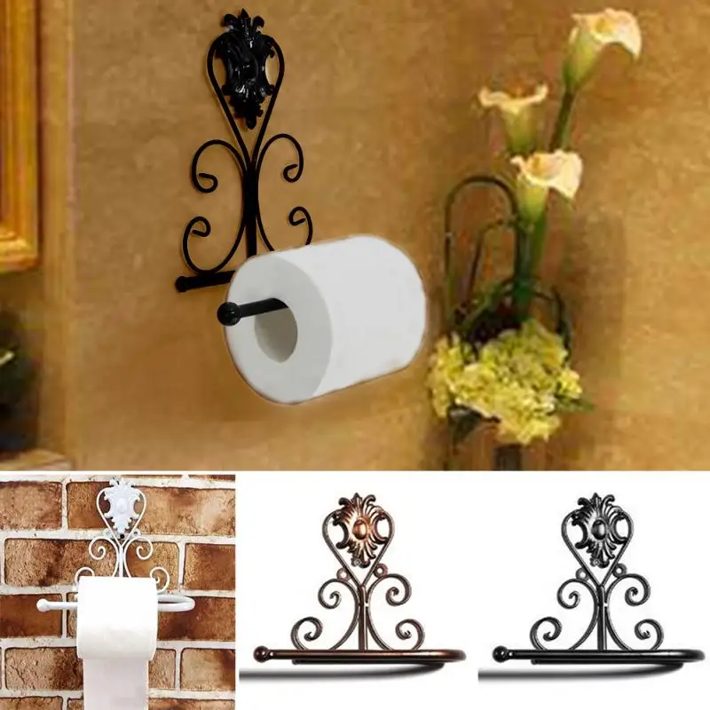 Iron Toilet Paper Roll Holder Bathroom Wall Mount Rack Toilet Paper Holder Vintage Black White Bronze Paper Holders Home Decor
Iron Toilet Paper Roll Holder Bathroom Wall Mount Rack Toilet Paper Holder Vintage Black White Bronze Paper Holders Home Decor