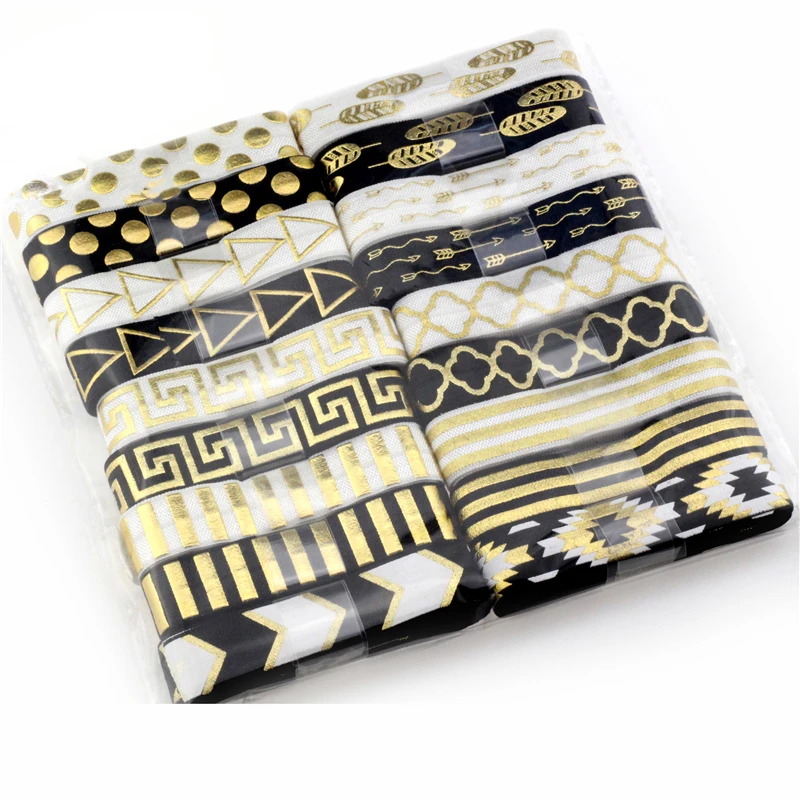 18yards/pack,5/8" Gold Foil Print Fold Over Elastic Geometry stripe print fold over elastic foe ribbon set,diy headwear bands
18yards/pack,5/8" Gold Foil Print Fold Over Elastic Geometry stripe print fold over elastic foe ribbon set,diy headwear bands