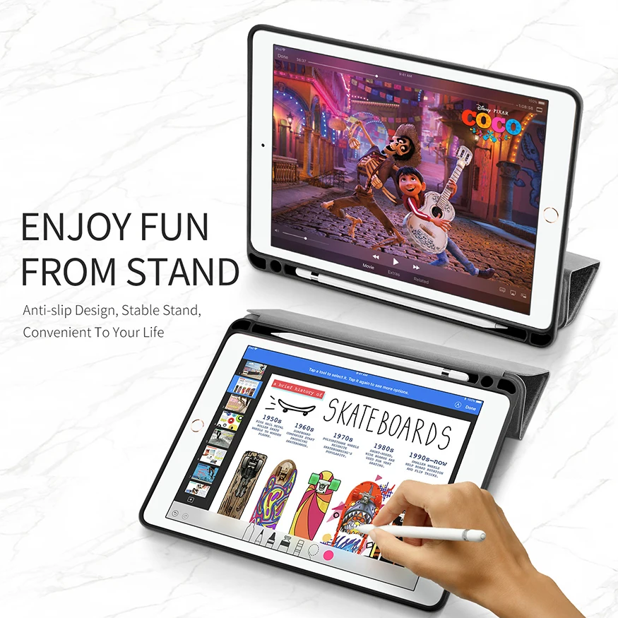 DUX DUCIS Smart Case For iPad Pro 10.5 Stand Leather Flip Cover for Apple iPad Pro 10.5 inch with Pencil Holder Coque Auto Sleep
DUX DUCIS Smart Case For iPad Pro 10.5 Stand Leather Flip Cover for Apple iPad Pro 10.5 inch with Pencil Holder Coque Auto Sleep