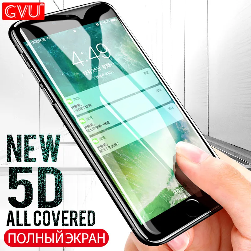 GVU New 5D Full Cover Tempered Glass For iphone 6 6S 7 8 Plus Screen Protector On The For iPhone X 6 7 8 Plus Protective Film
GVU New 5D Full Cover Tempered Glass For iphone 6 6S 7 8 Plus Screen Protector On The For iPhone X 6 7 8 Plus Protective Film