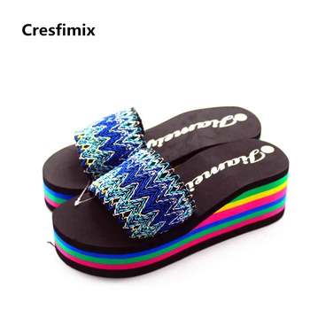 Cresfimix women fashion height increased ribbon striped slides lady casual soft eva home & outside slippers female cute slippers
Cresfimix women fashion height increased ribbon striped slides lady casual soft eva home & outside slippers female cute slippers
