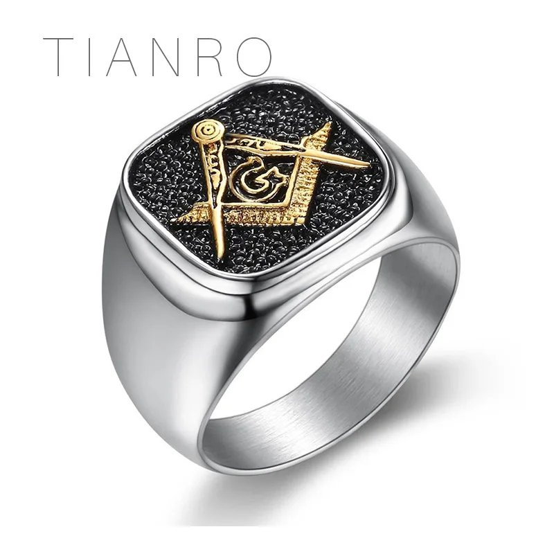 TIANRO Western explosive Accessories Men's Jewelry Fashion Handicraft Freemason Titanium Steel Ring Men's stainless Steel Ring
TIANRO Western explosive Accessories Men's Jewelry Fashion Handicraft Freemason Titanium Steel Ring Men's stainless Steel Ring