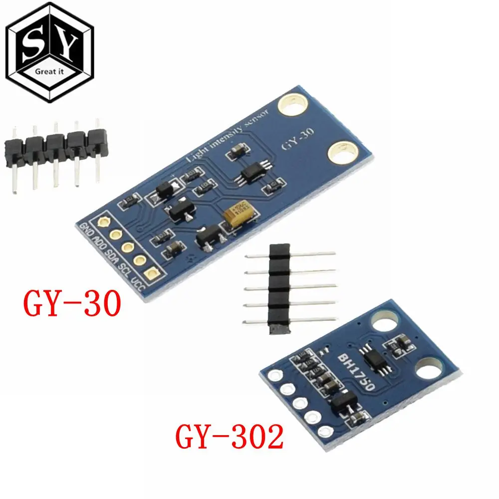 1PCS Great IT GY-30 GY-302 BH1750 BH1750FVI light intensity illumination module 3V-5V for Arduino
1PCS Great IT GY-30 GY-302 BH1750 BH1750FVI light intensity illumination module 3V-5V for Arduino