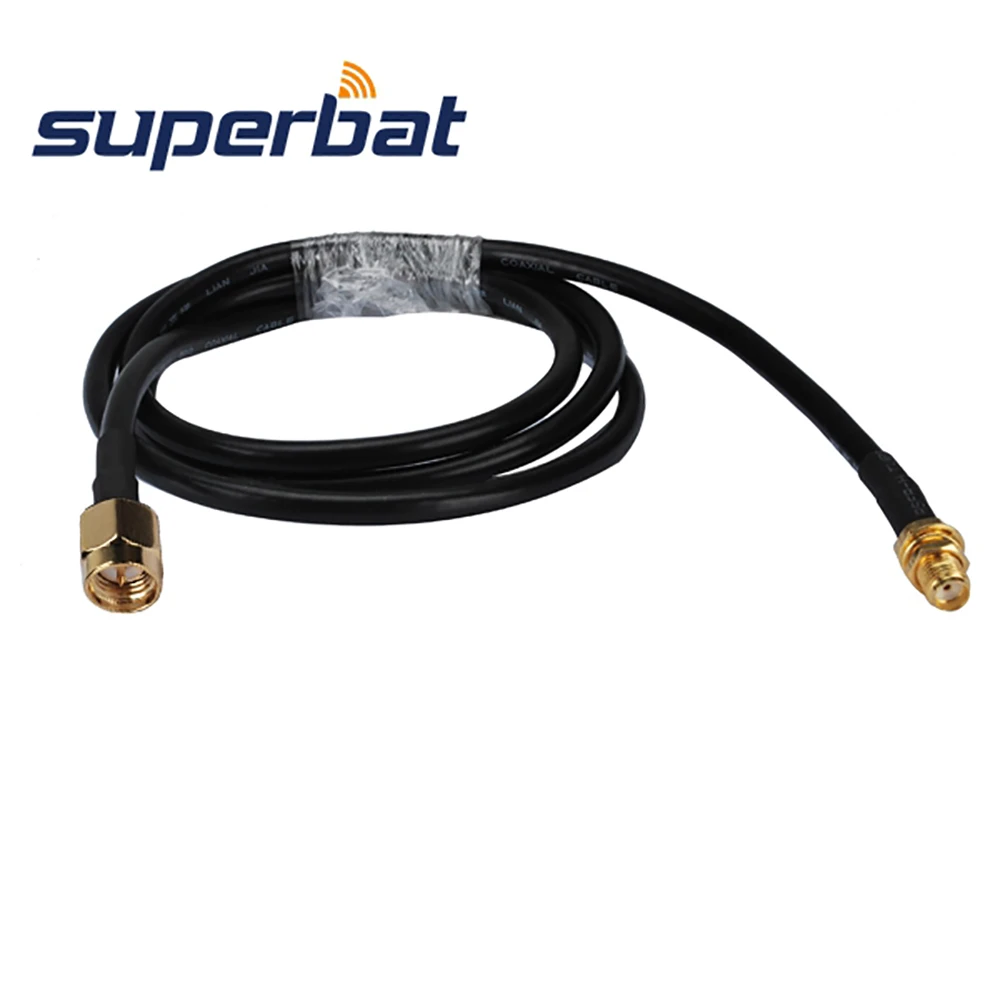 Superbat SMA Male Plug to SMA Female Jack RF Coaxial Jumper Pigtail Cable Assembly RG58 1M 3ft 50 ohm for Wireless Devices
Superbat SMA Male Plug to SMA Female Jack RF Coaxial Jumper Pigtail Cable Assembly RG58 1M 3ft 50 ohm for Wireless Devices