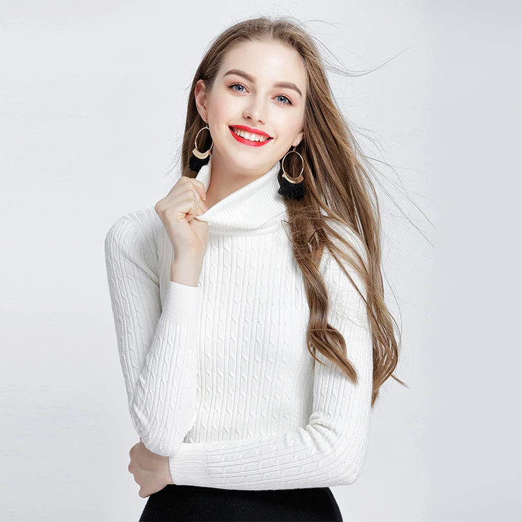 Twist Women's Thick Cashmere Elastic Sweaters and Pullovers Autumn Winter Sweater Turtleneck Female Wool Knitted Brand Pullover
Twist Women's Thick Cashmere Elastic Sweaters and Pullovers Autumn Winter Sweater Turtleneck Female Wool Knitted Brand Pullover