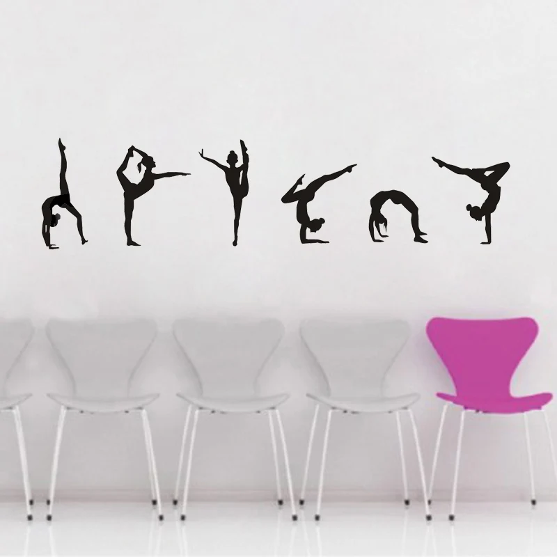 Interesting Gymnastics Girls Sport Silhouette Set of Six / Wall Art Vinyl Decal Stickers Decor
Interesting Gymnastics Girls Sport Silhouette Set of Six / Wall Art Vinyl Decal Stickers Decor