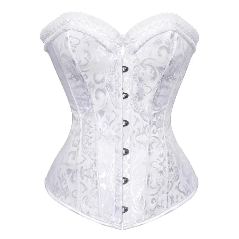 Womens Gothic Bridal Corsets and Bustiers Steel Boned Overbust Corset Sexy Lingerie Corset Top Plus Size S-6XL Black White
Womens Gothic Bridal Corsets and Bustiers Steel Boned Overbust Corset Sexy Lingerie Corset Top Plus Size S-6XL Black White