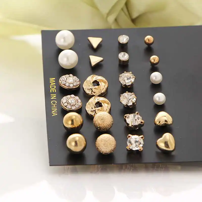 2019 New Hot Sale Pendientes Aros Fashion 12 Pairs / Sets Of Women Zircon Heart-shaped Triangle Earrings Women's Jewelry Gifts
2019 New Hot Sale Pendientes Aros Fashion 12 Pairs / Sets Of Women Zircon Heart-shaped Triangle Earrings Women's Jewelry Gifts