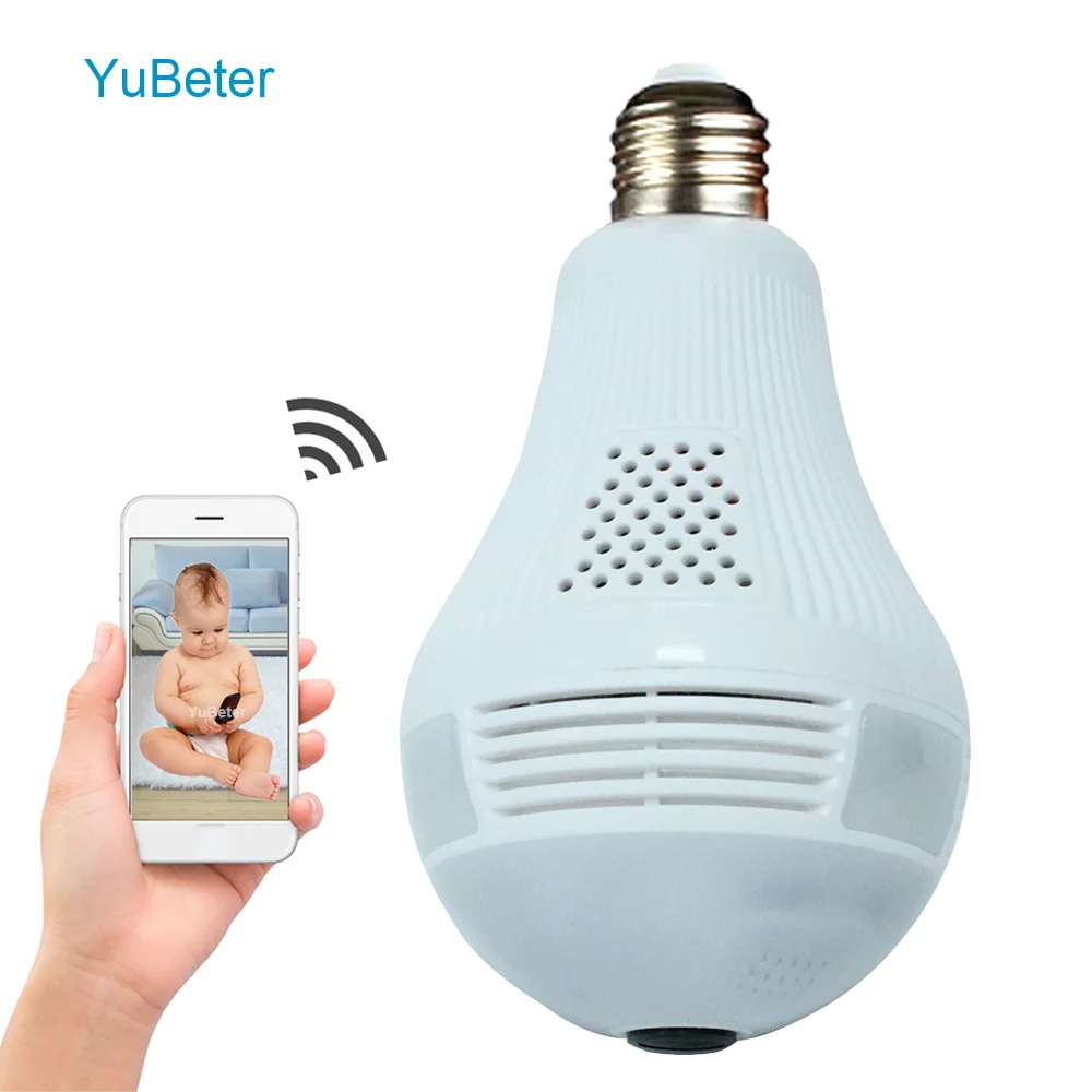 YuBeter Wireless IP Camera Bulb 960P 1080P 360 Degree Fisheye Panoramic Camera Home Security Video Surveillance Night Vision
YuBeter Wireless IP Camera Bulb 960P 1080P 360 Degree Fisheye Panoramic Camera Home Security Video Surveillance Night Vision