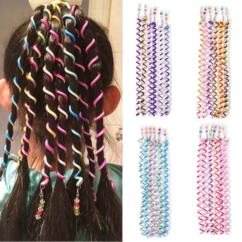 Novelty 6PCS Magic Hair Curler Spiral Rainbow Headbands Roller Curl Hair Rope DIY Hair Crystal Long Elastic Hair Bands For Child
Novelty 6PCS Magic Hair Curler Spiral Rainbow Headbands Roller Curl Hair Rope DIY Hair Crystal Long Elastic Hair Bands For Child