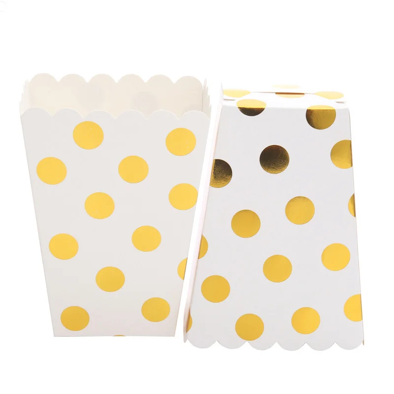 12pcs/lot Gold/Silver Metallic Dot Party Paper Popcorn Boxes Sanck Favor Bags Wedding Birthday Movie Party Supplies
12pcs/lot Gold/Silver Metallic Dot Party Paper Popcorn Boxes Sanck Favor Bags Wedding Birthday Movie Party Supplies