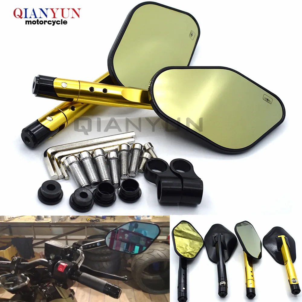 For Honda CBR250R CBR500R CB500F/X CBR600RR CBR900RR New universal 8mm 10mm motorcycle CNC aluminum motorcycle rearview mirror
For Honda CBR250R CBR500R CB500F/X CBR600RR CBR900RR New universal 8mm 10mm motorcycle CNC aluminum motorcycle rearview mirror