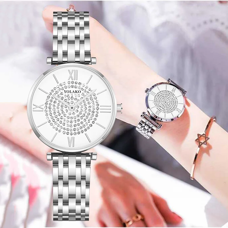 Luxury Women Elegant Stainless Steel Silver Ladies Quartz Wrist Watches Fashion Diamond Women Designer Dress Watch reloj mujer
Luxury Women Elegant Stainless Steel Silver Ladies Quartz Wrist Watches Fashion Diamond Women Designer Dress Watch reloj mujer
