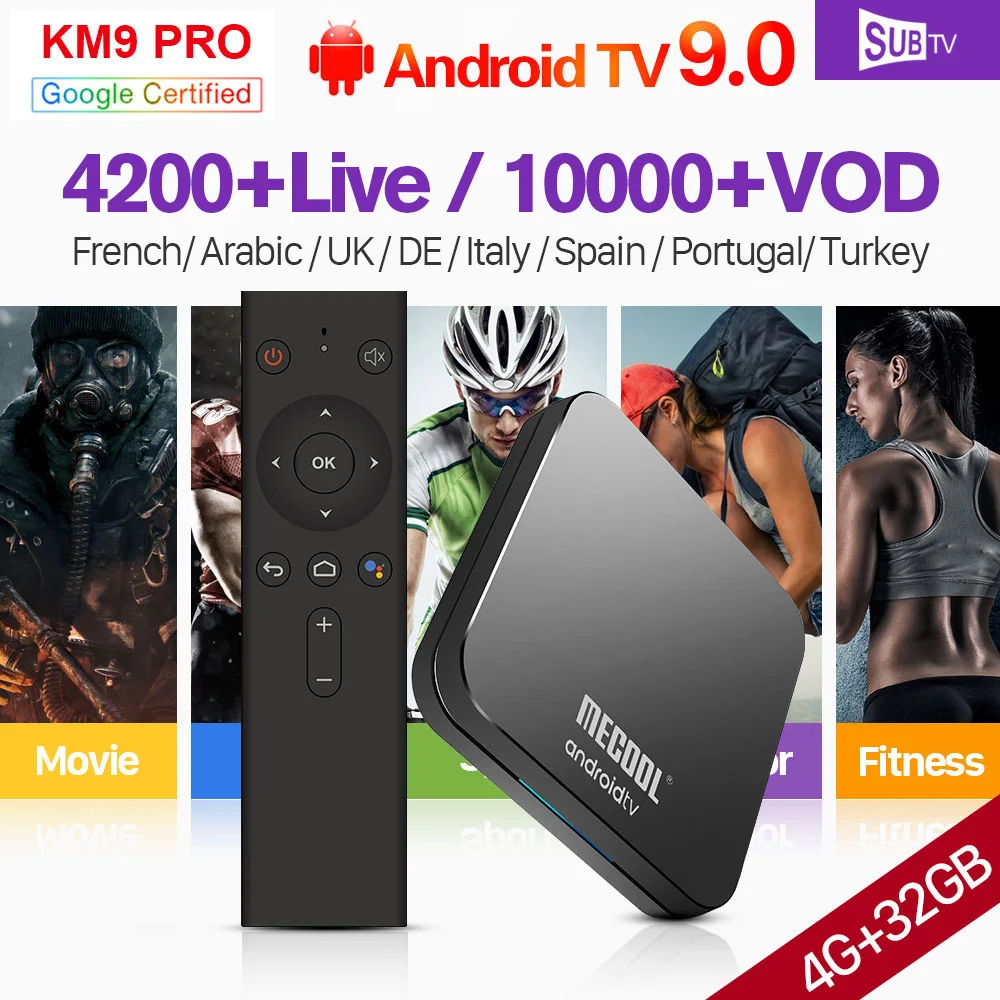 KM9 Pro 4K IPTV France Italy SUBTV Android 9.0 BT 4.0 Dual-Band Wifi 4G 32G 1 Year Code IPTV Portugal Spain France IP TV
KM9 Pro 4K IPTV France Italy SUBTV Android 9.0 BT 4.0 Dual-Band Wifi 4G 32G 1 Year Code IPTV Portugal Spain France IP TV