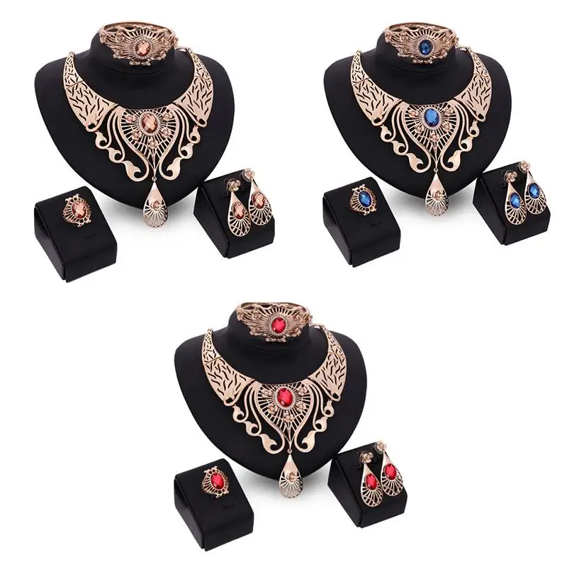 2018 Hot Fashion Big Tear Shape Pendant Necklace Earrings Bracelet Four-piece Set Rhinestone Luxury Women Jewelry Set Party
2018 Hot Fashion Big Tear Shape Pendant Necklace Earrings Bracelet Four-piece Set Rhinestone Luxury Women Jewelry Set Party